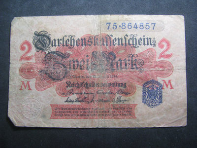 2021“王之爱好”第一期~外国纸币 - 德国马克：1914年，2马克，纸币