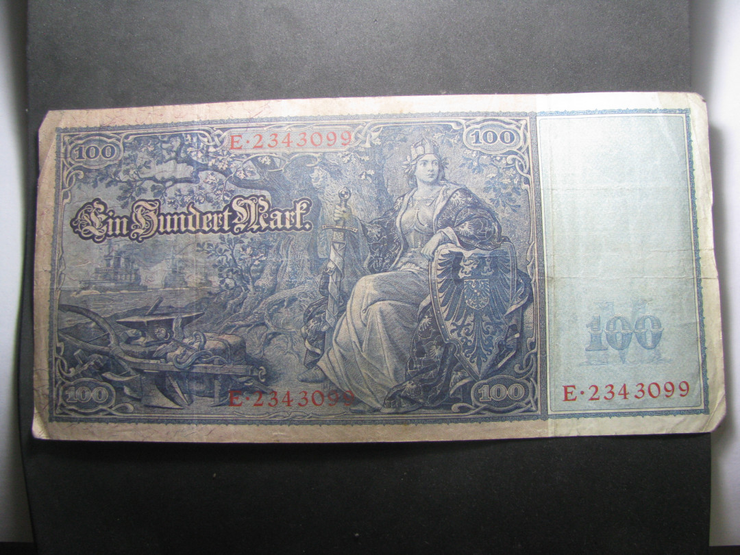 2021“王之爱好”第一期~外国纸币 德国马克：1910年，100马克，纸币