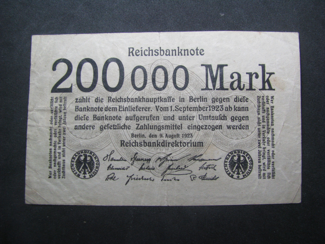 2021“王之爱好”第一期~外国纸币 德国马克：1923年，200000马克，纸币