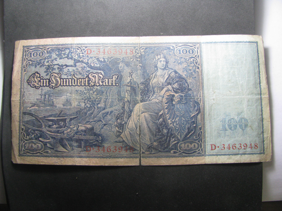 2021“王之爱好”第一期~外国纸币 德国马克：1910年，100马克，纸币