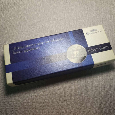 0起1加-纯粹捡漏拍-19场 - 法国2008年1.5欧日法友好三枚全套精制纪念银币-盒证全量5000