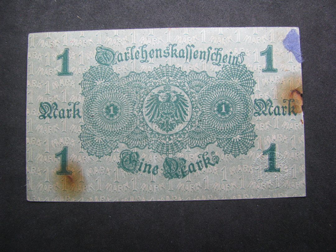 2021“王之爱好”第一期~外国纸币 德国马克：1914年，1马克，纸币