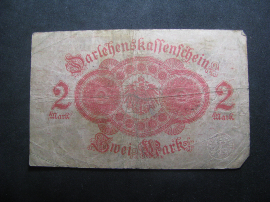 2021“王之爱好”第一期~外国纸币 德国马克：1914年，2马克，纸币