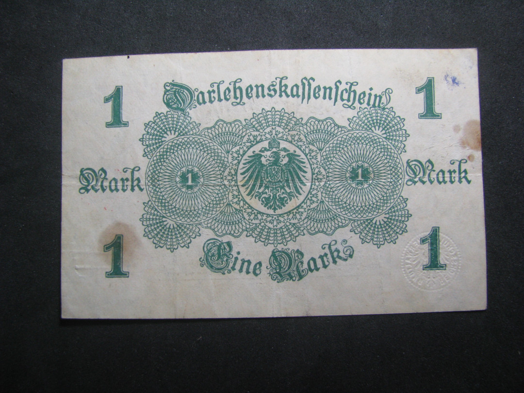 2021“王之爱好”第一期~外国纸币 德国马克：1914年，1马克，纸币