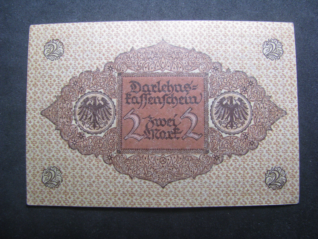 2021“王之爱好”第一期~外国纸币 德国马克：1920年，2马克，纸币