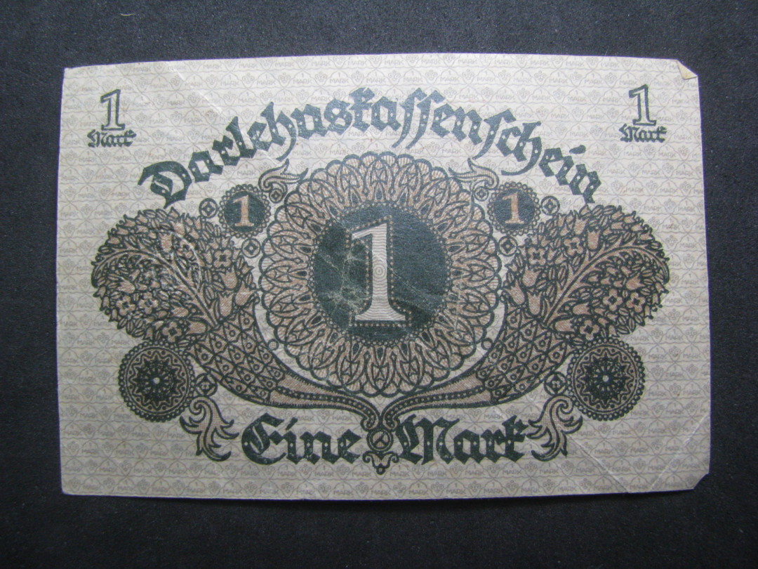 2021“王之爱好”第一期~外国纸币 德国马克：1920年，1马克，纸币