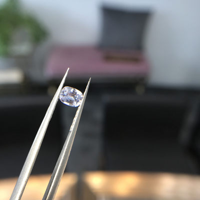 80年斯里兰卡宝石公司HH GEMS 【大牌尾单 小彩色蓝宝石专辑】 - White Sapphire 白色蓝宝石 浅蓝色 0.58ct 纯天然裸石