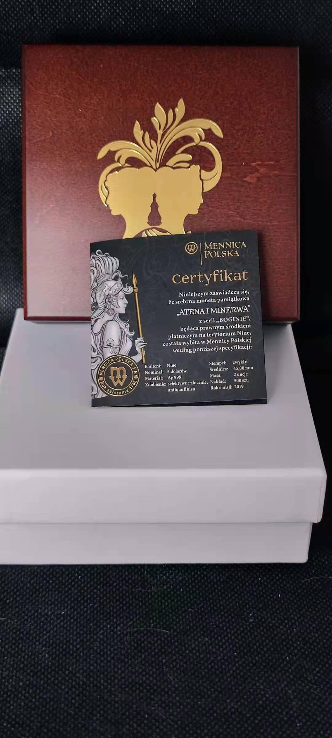 【随心拍&Getcoins】钱币拍卖第八十六期～ 纽埃2019年美丽女神高浮雕仿古银币[2] 雅典娜 弥涅尔瓦
