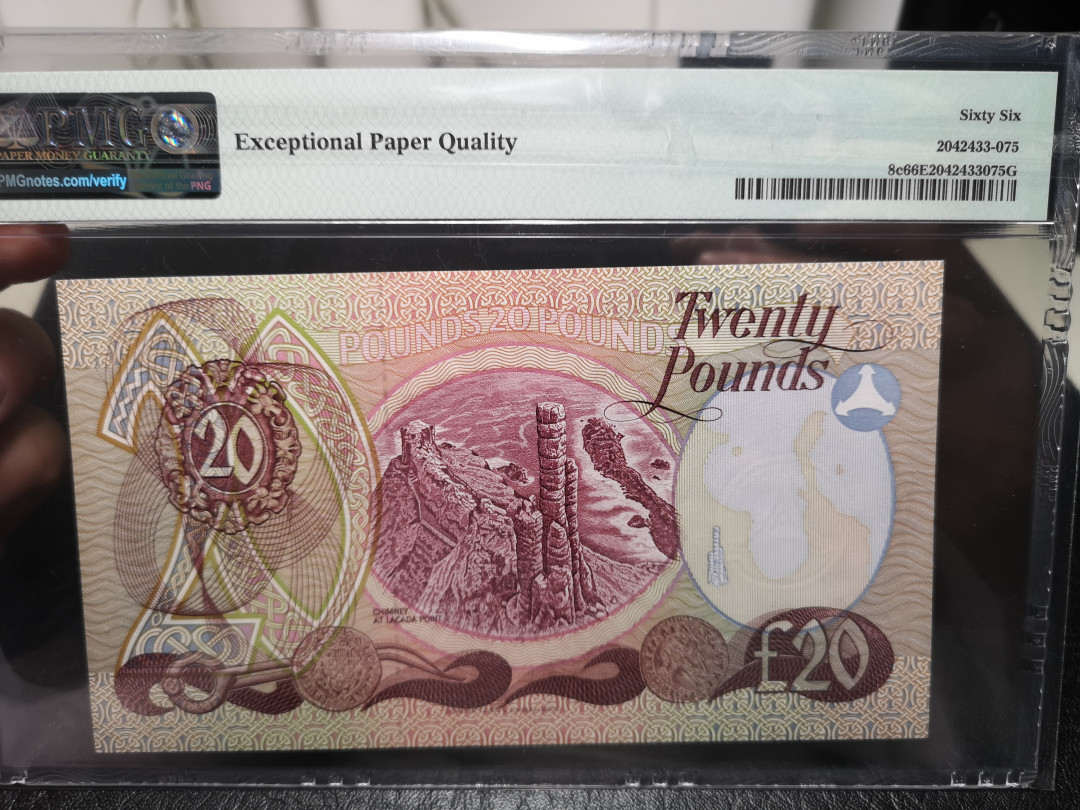 《外钞收藏家》第一百零七期拍卖 1990年北爱尔兰20镑  PMG66