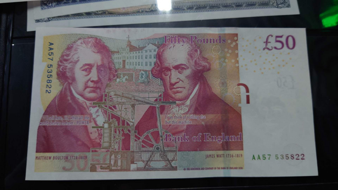 更新完毕【囧羊收藏】精选微拍第20期暨2021年第11期 世界精选货币 2010年英国F序列50镑 首发AA冠稀少 全程无4尾号822 全新绝品