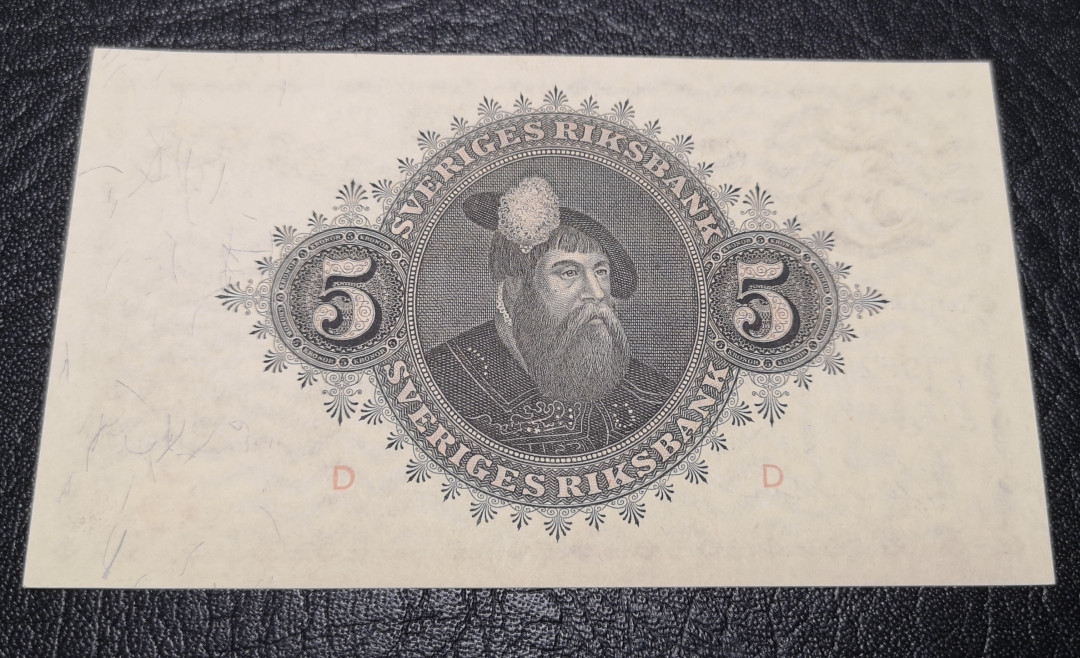 《外钞收藏家》第一百零七期拍卖 1952年瑞典5克朗 全新UNC