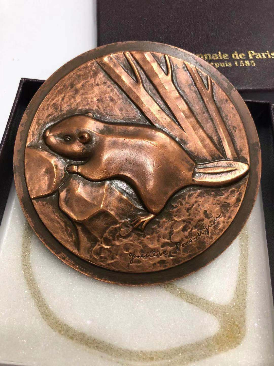 喜迎🐂年艺术麦朵尔第十场拍卖 法国限量版紫铜动物章