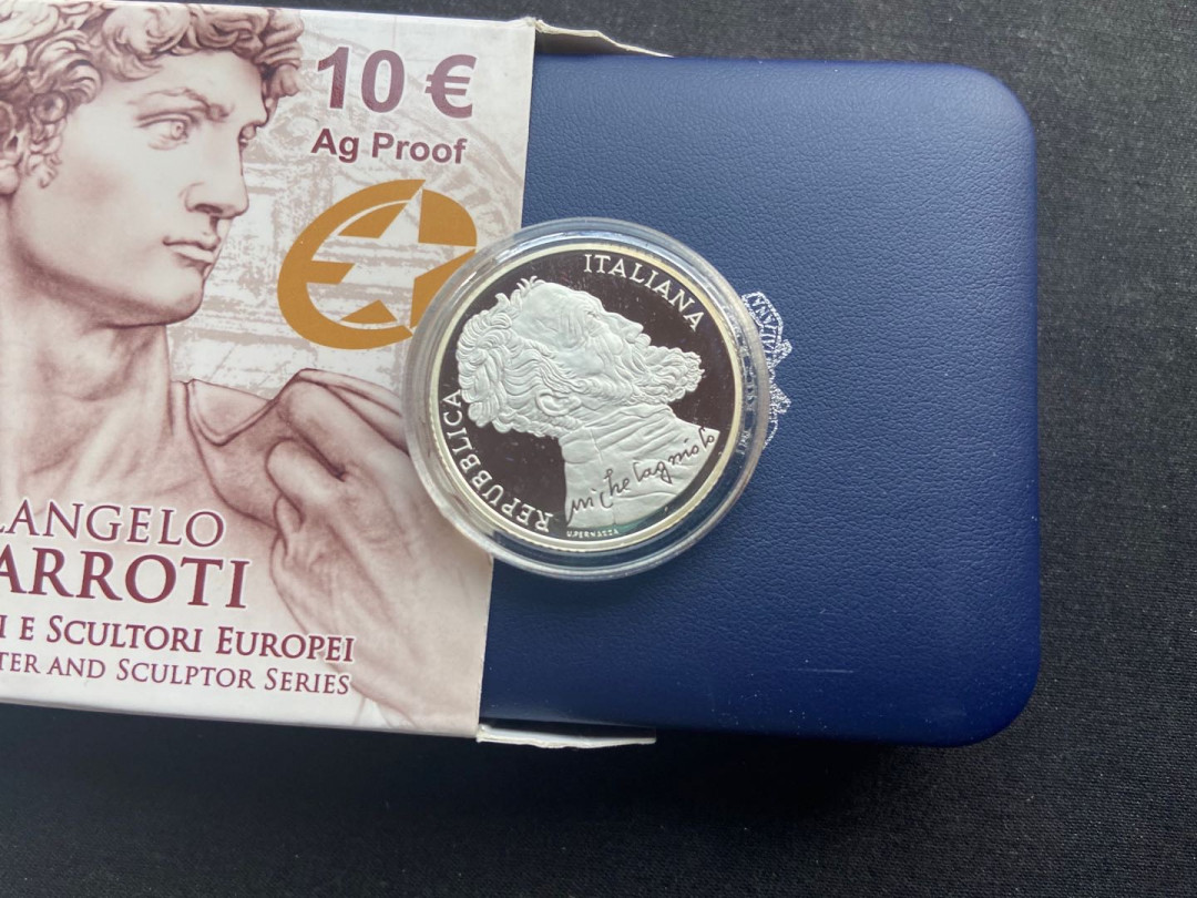 【币观天下】第144场拍卖 【意大利】2012年意大利米开朗基罗22克精制纪念币