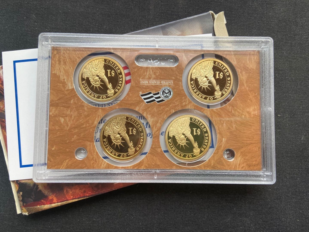 【币观天下】第144场拍卖 【美国】2012年总统精制币4枚