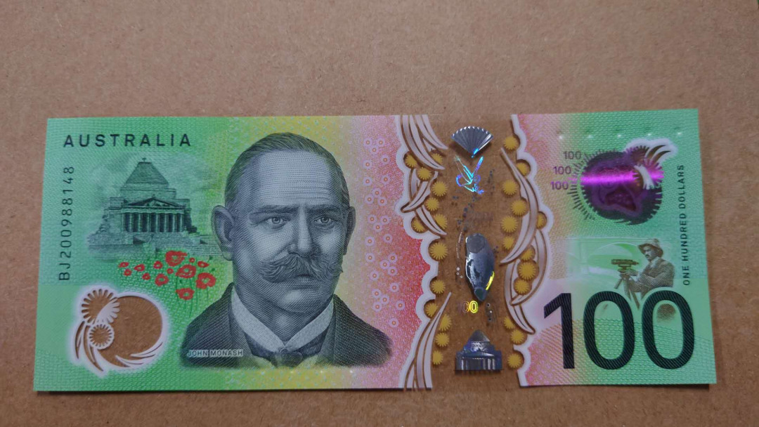 （陆续更新）【囧羊收藏】精选微拍第21期暨2021年第十二期 世界各国纸币 有新出分的荷兰25盾评级币等 【某宝已售出，勿再出价】2020年澳大利亚100元塑料钞 全新绝品塑料窗口完美无损 尾148