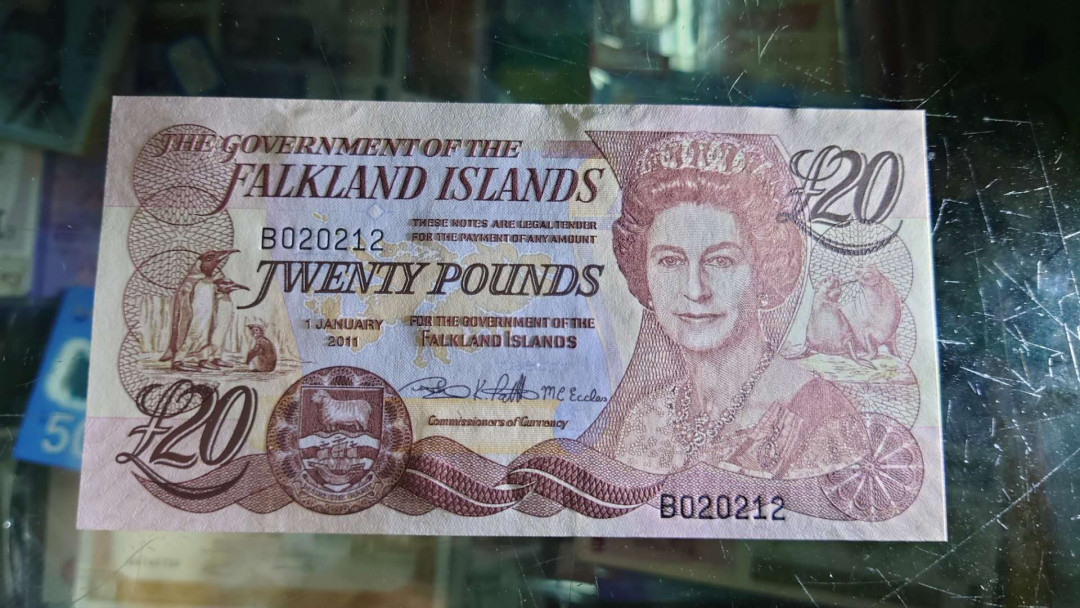 （陆续更新）【囧羊收藏】精选微拍第21期暨2021年第十二期 世界各国纸币 有新出分的荷兰25盾评级币等 2011年福克兰群岛20元 全程无47绝品