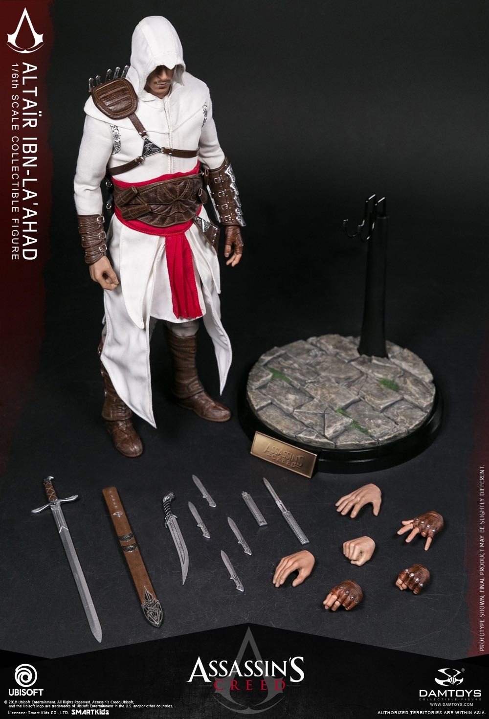 零元拍：DAMTOYS：1/6 育碧游戏《刺客信条》一代主角-阿泰尔/Altair 可动人偶(DMS005全新未拆。