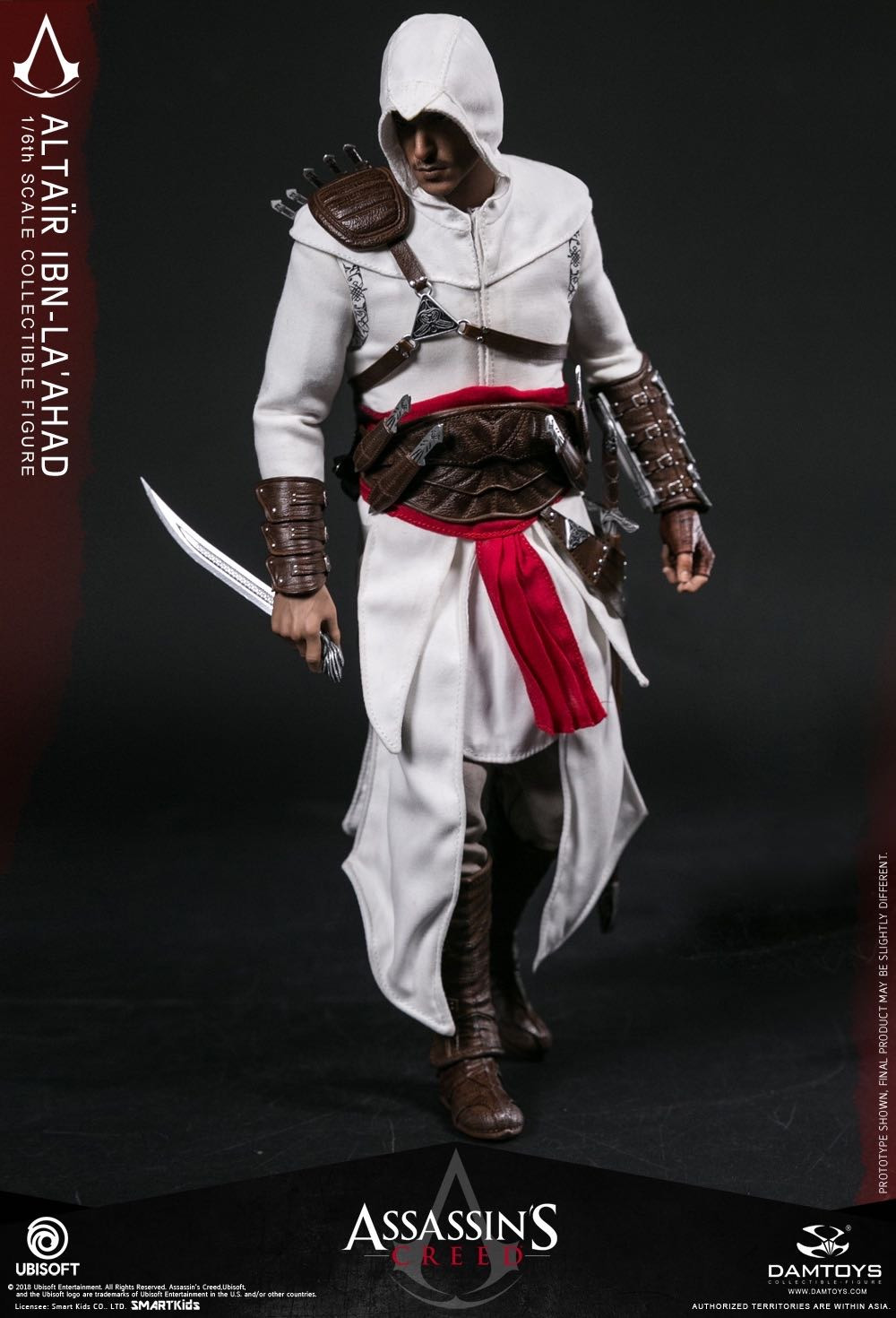 零元拍：DAMTOYS：1/6 育碧游戏《刺客信条》一代主角-阿泰尔/Altair 可动人偶(DMS005全新未拆。