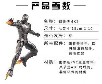 零元拍：中动玩具：7寸 IRON MAN 钢铁侠 MK2 - 零元拍：中动玩具：7寸 IRON MAN 钢铁侠 MK2