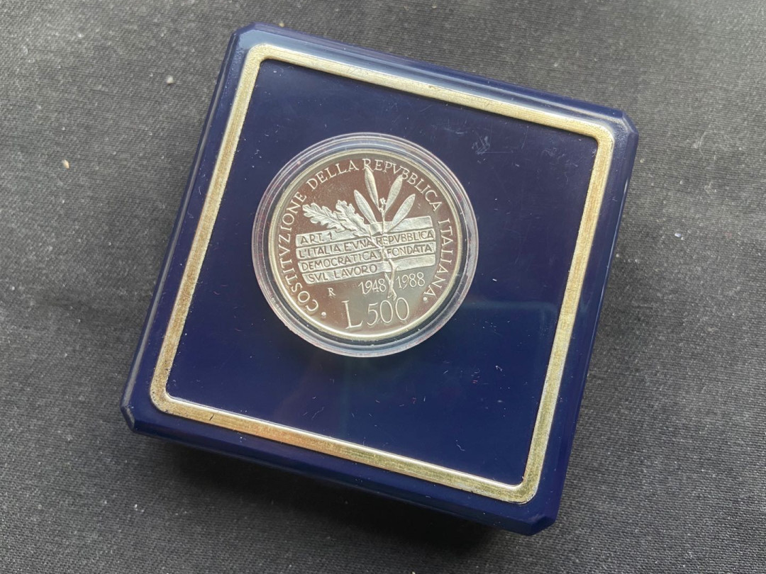 【随心拍&Getcoins】钱币拍卖第八十七期～  【意大利】1988年意大利宪法40周年纪念银币
