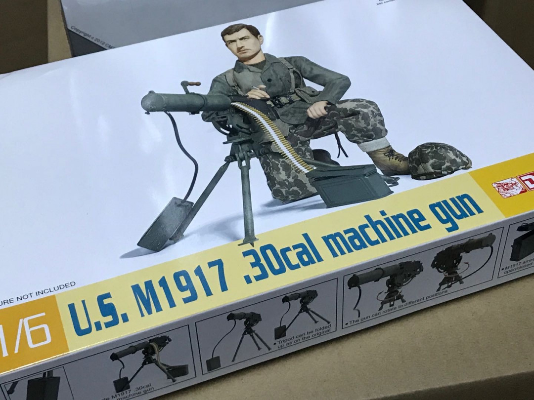 零元拍：威龙 1/6 M1917水冷机枪模型，需要自己拼插上色
