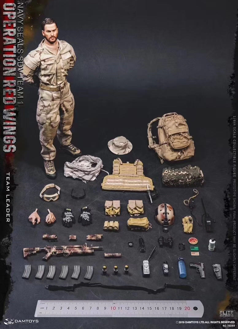 零元拍：DAMTOYS 1/6 78069 红翼行动海豹特种部队第一运输载具大队 队长全新未拆。