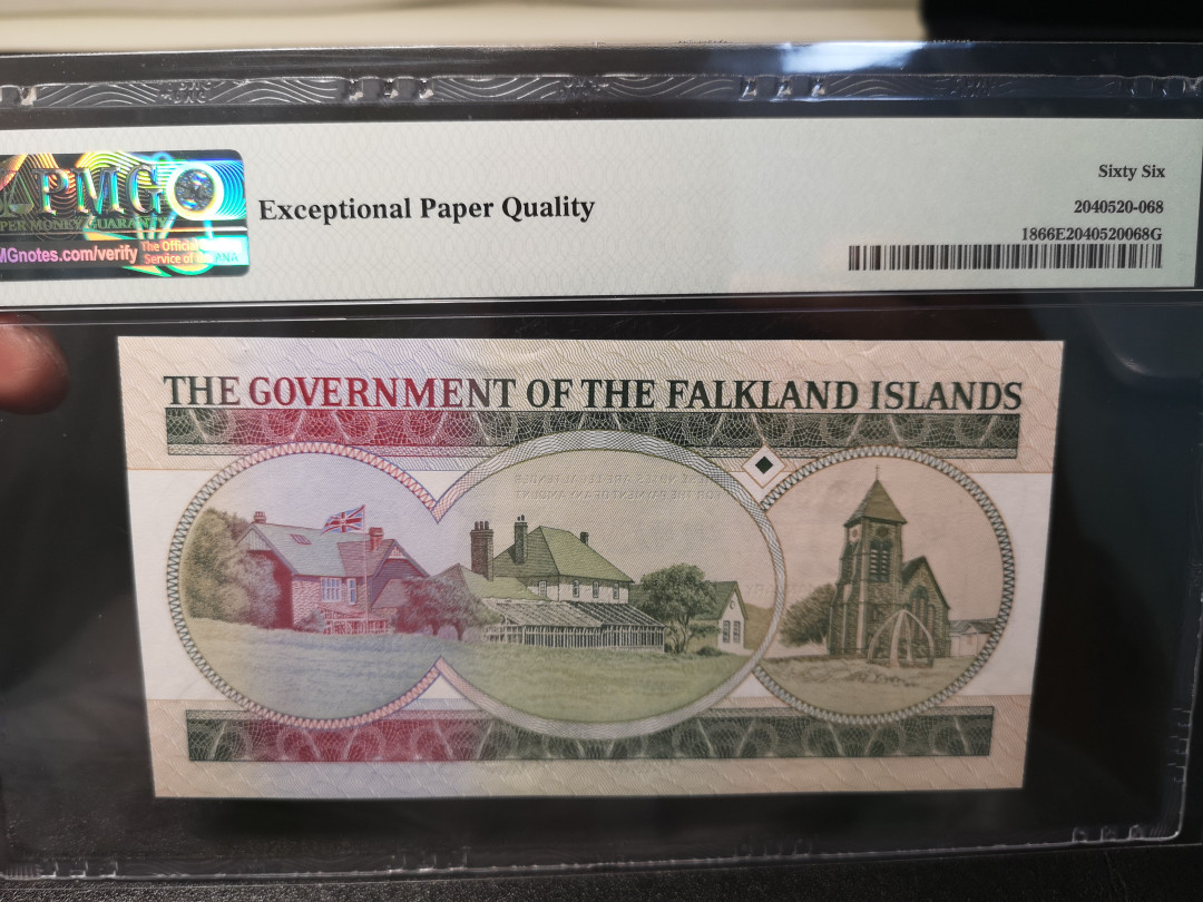 《外钞收藏家》第一百零八期拍卖 2011年福克兰群岛10镑 PMG66