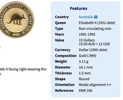 【随心拍&Getcoins】钱币拍卖第八十七期～  2012年澳大利亚袋鼠小金币【1/10oz】