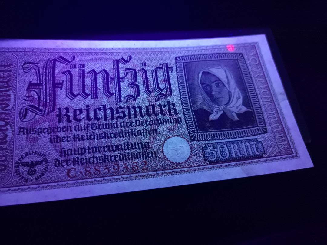 《外钞收藏家》第一百零八期拍卖 德国老票 50马克 AU品相 如图