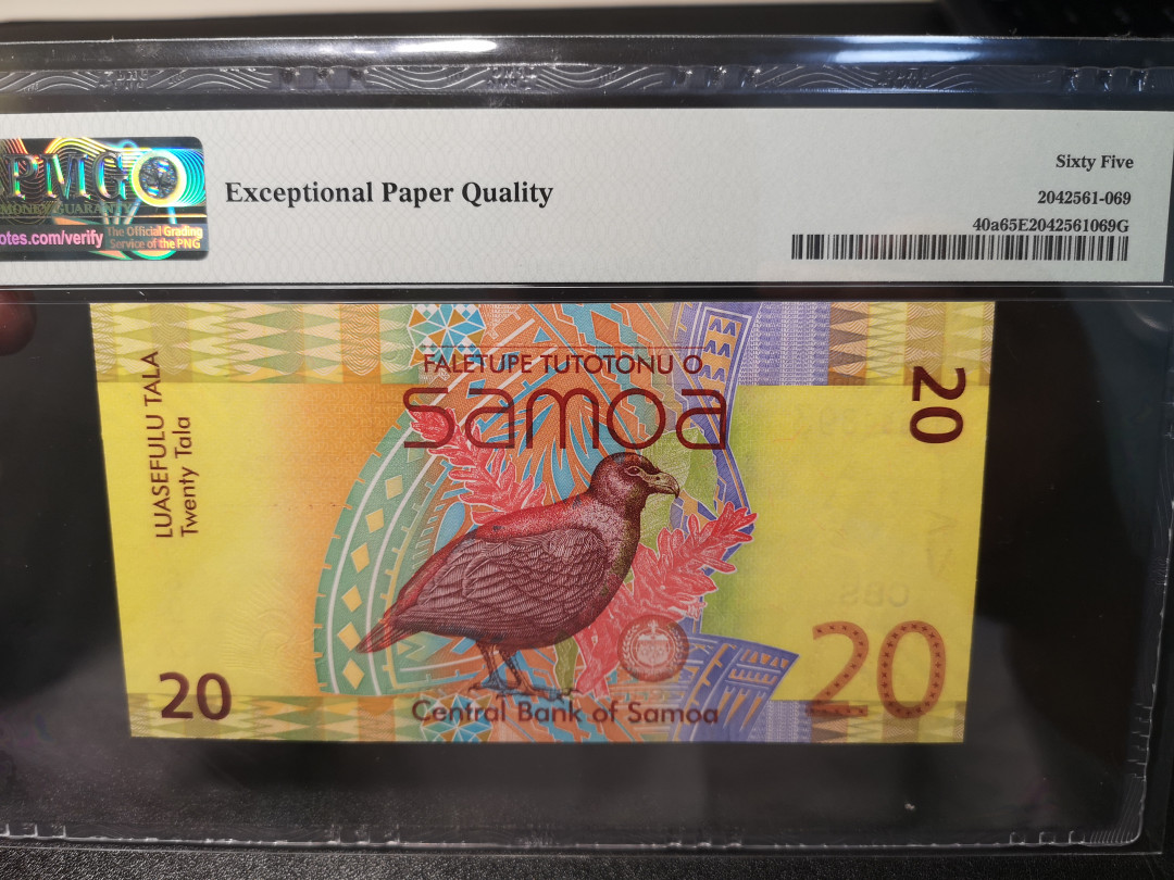《外钞收藏家》第一百零八期拍卖 2008年萨摩亚20 PMG65