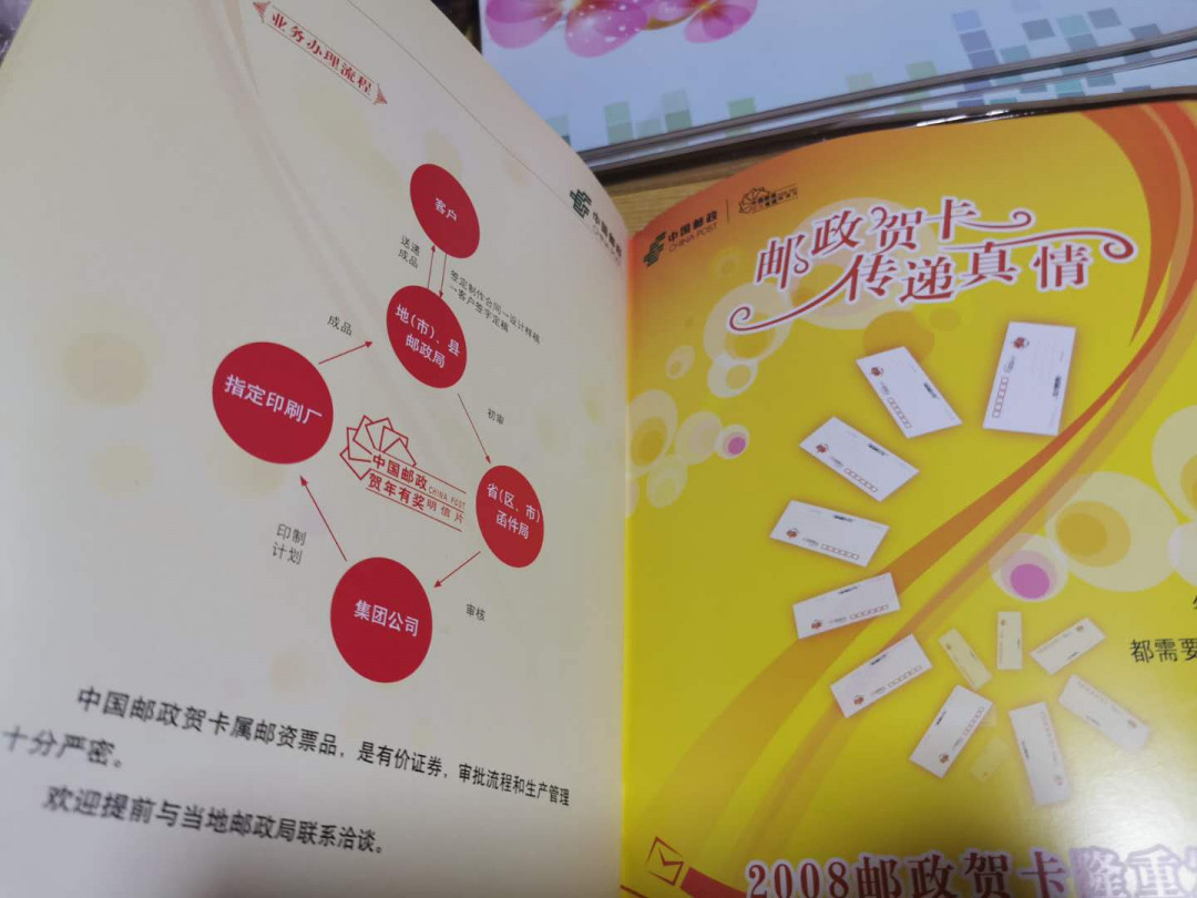 【鲸贝乐淘】千字文·第“税熟贡新，劝赏黜陟”号拍卖·两单包邮 【国版邮政贺卡推介册】2008年国家政府版和2012年国家版，邮政贺年卡推介手册，全新全品10品