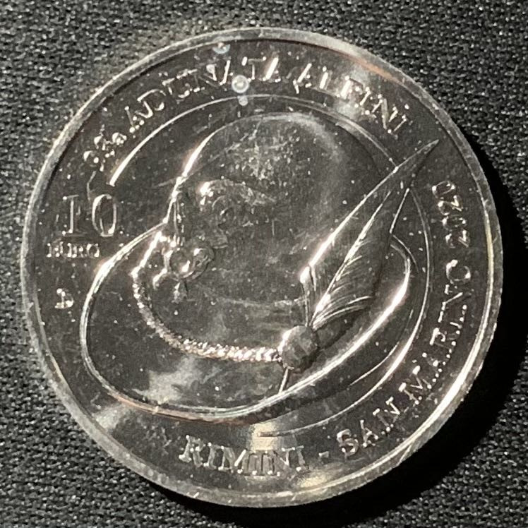 紫瑗钱币—微拍第136期  圣马力诺 2020年  第93届高山会议 10欧元 纪念币