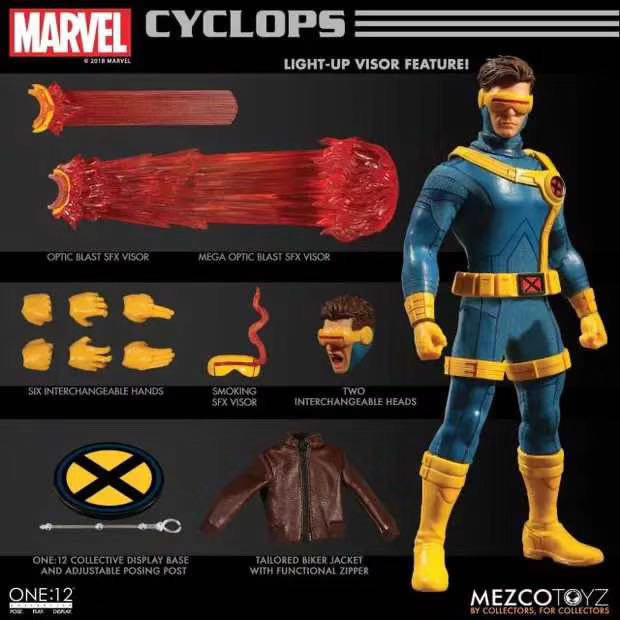 零元拍：Mezco Toyz 蚂蚁 76920 1/12 X战警 镭射眼 带灯光 可动人偶