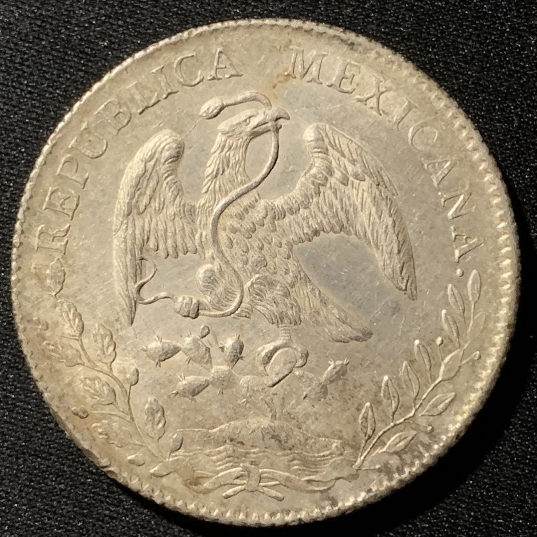 紫瑗钱币—微拍第136期  墨西哥 1893年 ZS FZ 在华流通 花边鹰洋 8里亚尔 银元 全毛