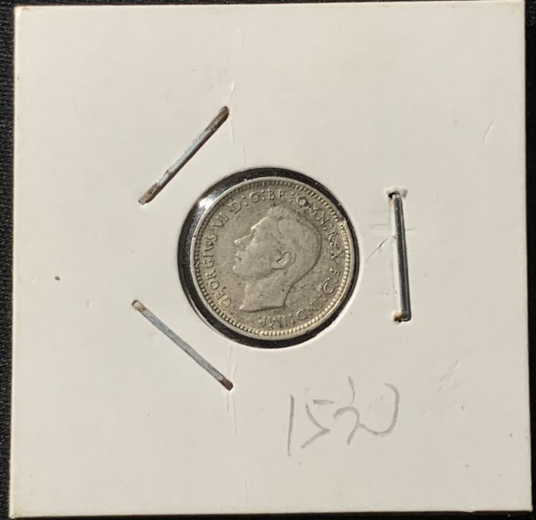 紫瑗钱币—微拍第136期  澳大利亚 1943年 乔治六世 3便士 银币