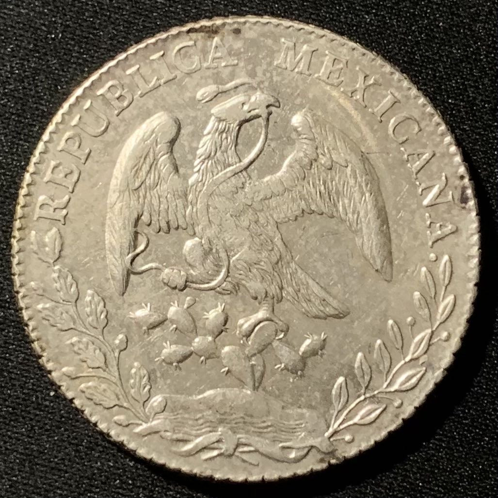 紫瑗钱币—微拍第136期  墨西哥 1884年 MO MH 在华流通 花边鹰洋 8里亚尔 银元 全毛
