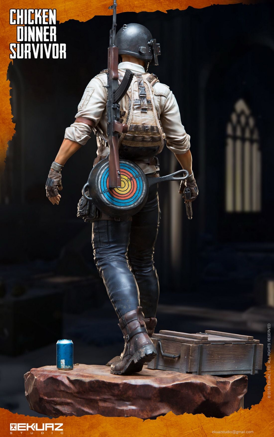 零元拍：EKUAZ STUDIO : 33cm 收藏级雕像 - Chicken Dinner Survivor/吃鸡幸存者