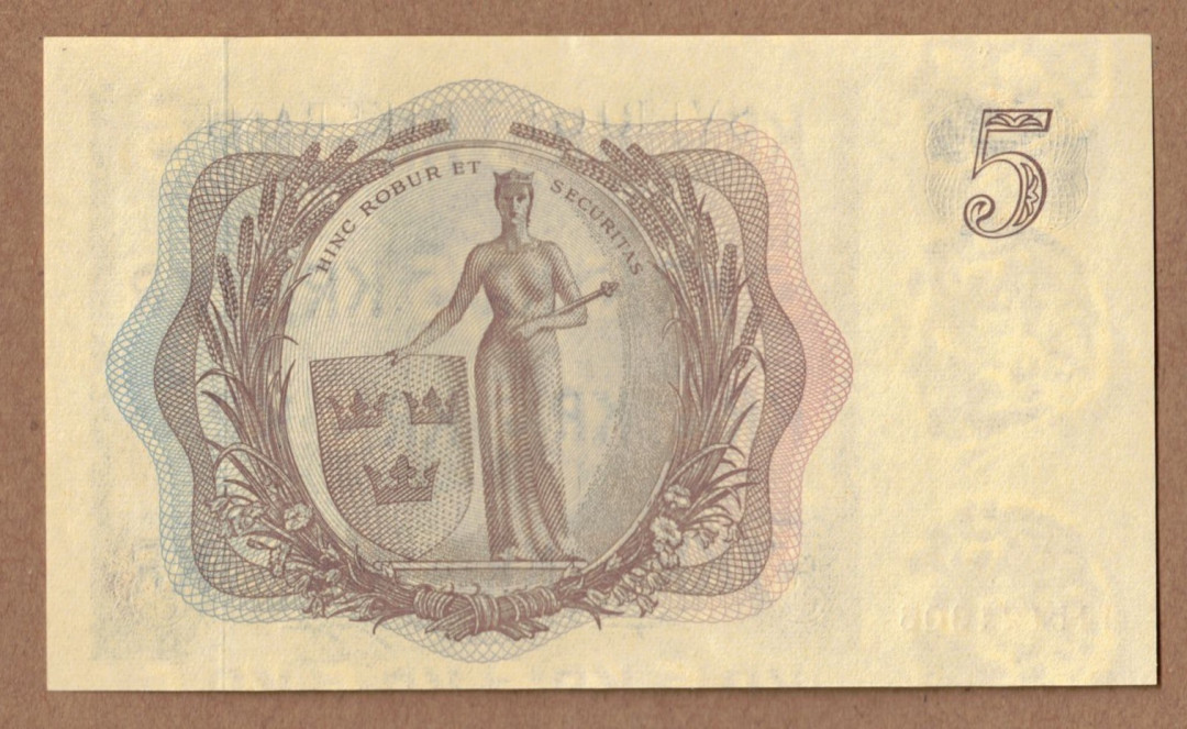 《张总收藏》23期—欧洲之星 瑞典5克朗（UNC）P-50 1962年