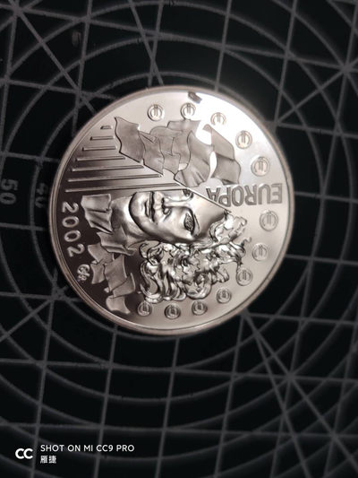 燕姐换藏第四十一场 2002年法国纪念欧元发型一周年银币