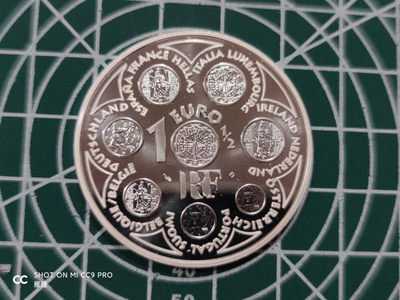 燕姐换藏第四十一场 2002年法国纪念欧元发型一周年银币