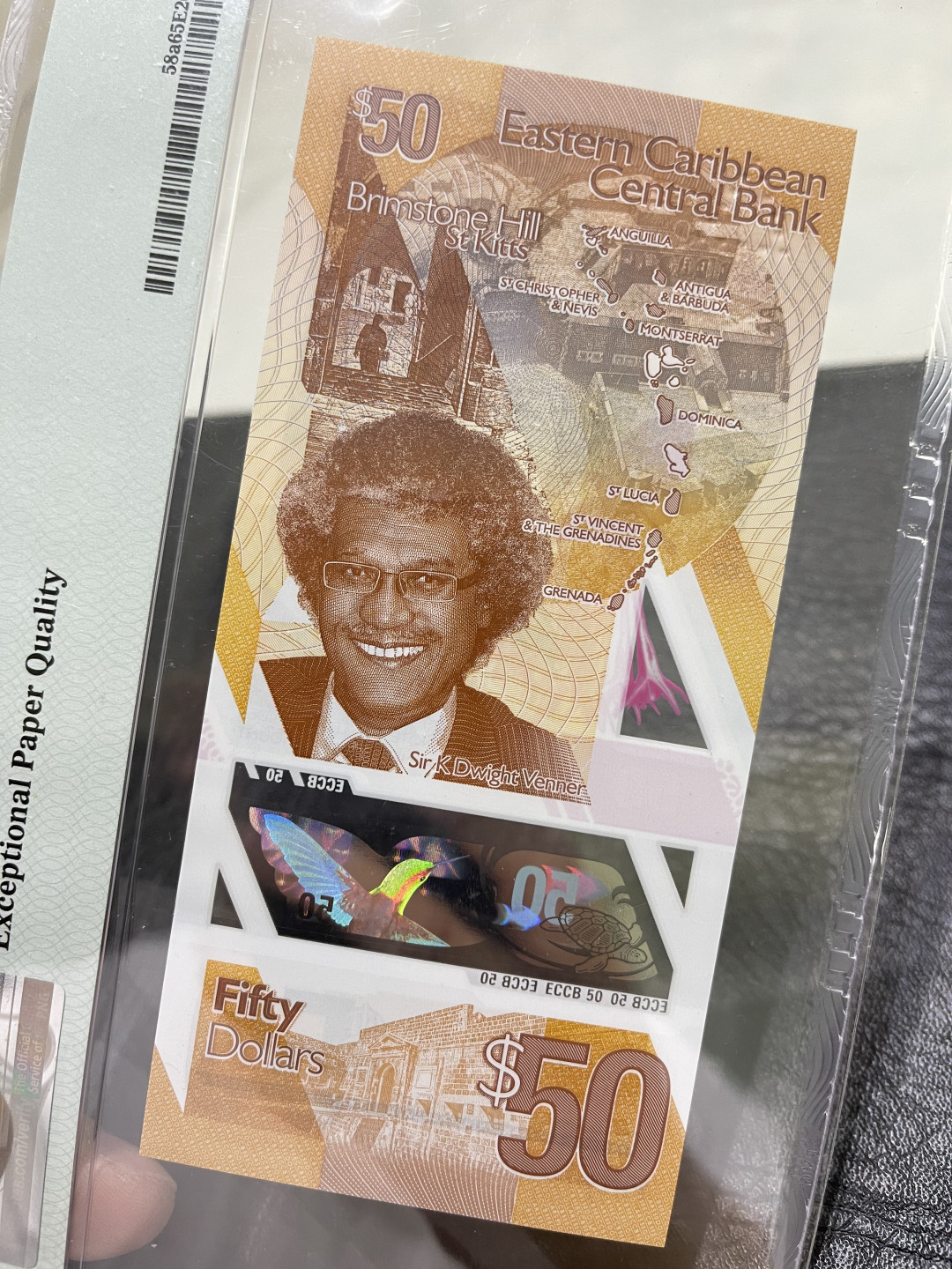 《外钞收藏家》第一百零九期拍卖 2019年东加勒比50刀 PMG66 无47尾8