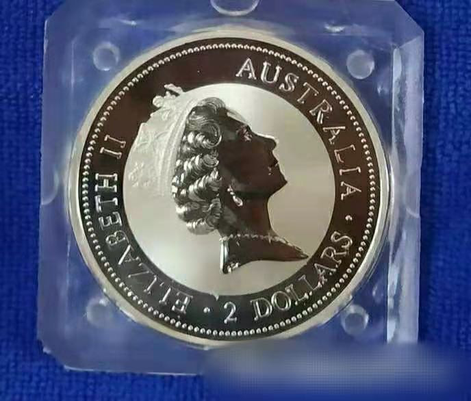 【币观天下】第145期钱币拍卖 【澳大利亚】 澳大利亚1997年2元，2盎司 加大 “哺乳笑翠鸟”加大、反向设制纪念银币