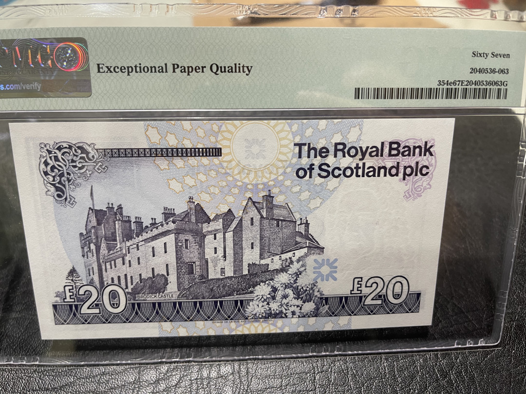 《外钞收藏家》第一百零九期拍卖 2010年苏格兰20镑 PMG67