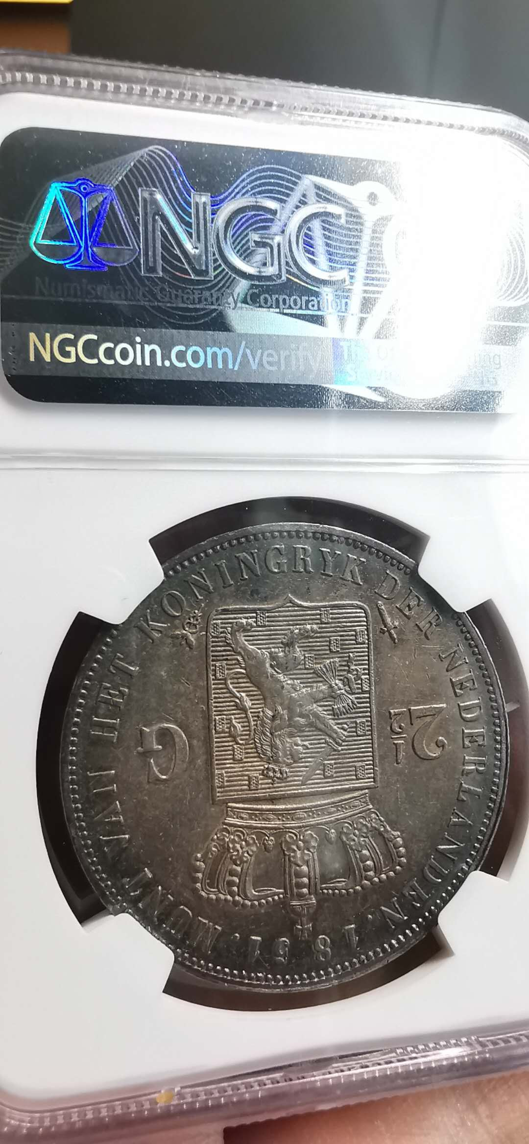 凡希社世界钱币微拍第一百五十六期 1851荷兰2.5盾大银NGC-UNCD