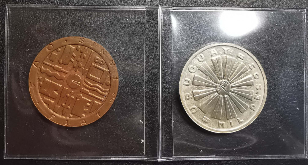 凡希社世界钱币微拍第一百五十六期 乌拉圭FAO一银一铜UNC