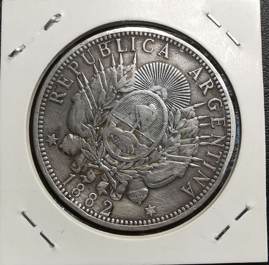 凡希社世界钱币微拍第一百五十六期 1892阿根廷女神比索大银美品