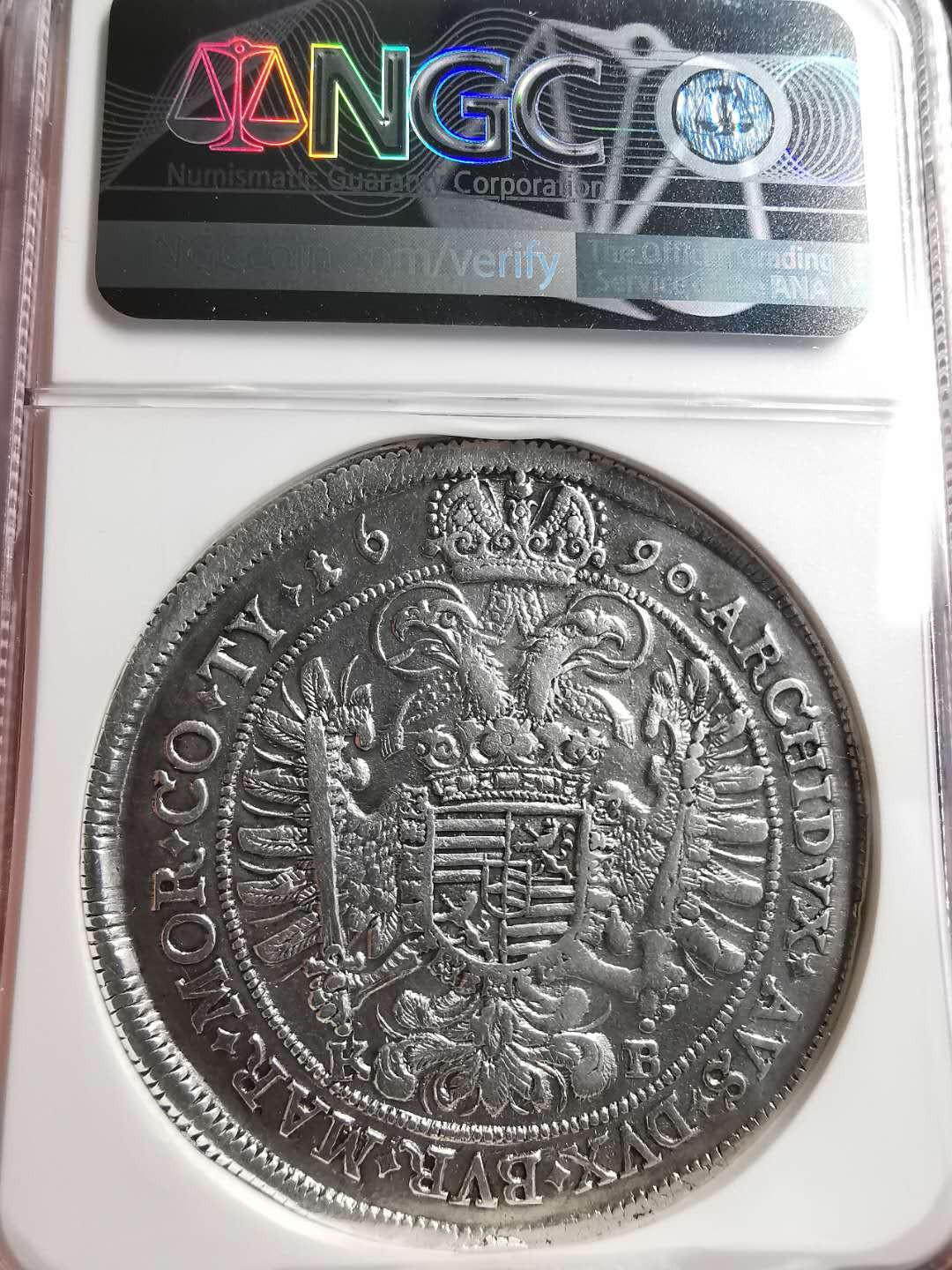 凡希社世界钱币微拍第一百五十六期 荐！1690神罗匈牙利利奥波德泰勒KB厂NGC-XFD少见版本！