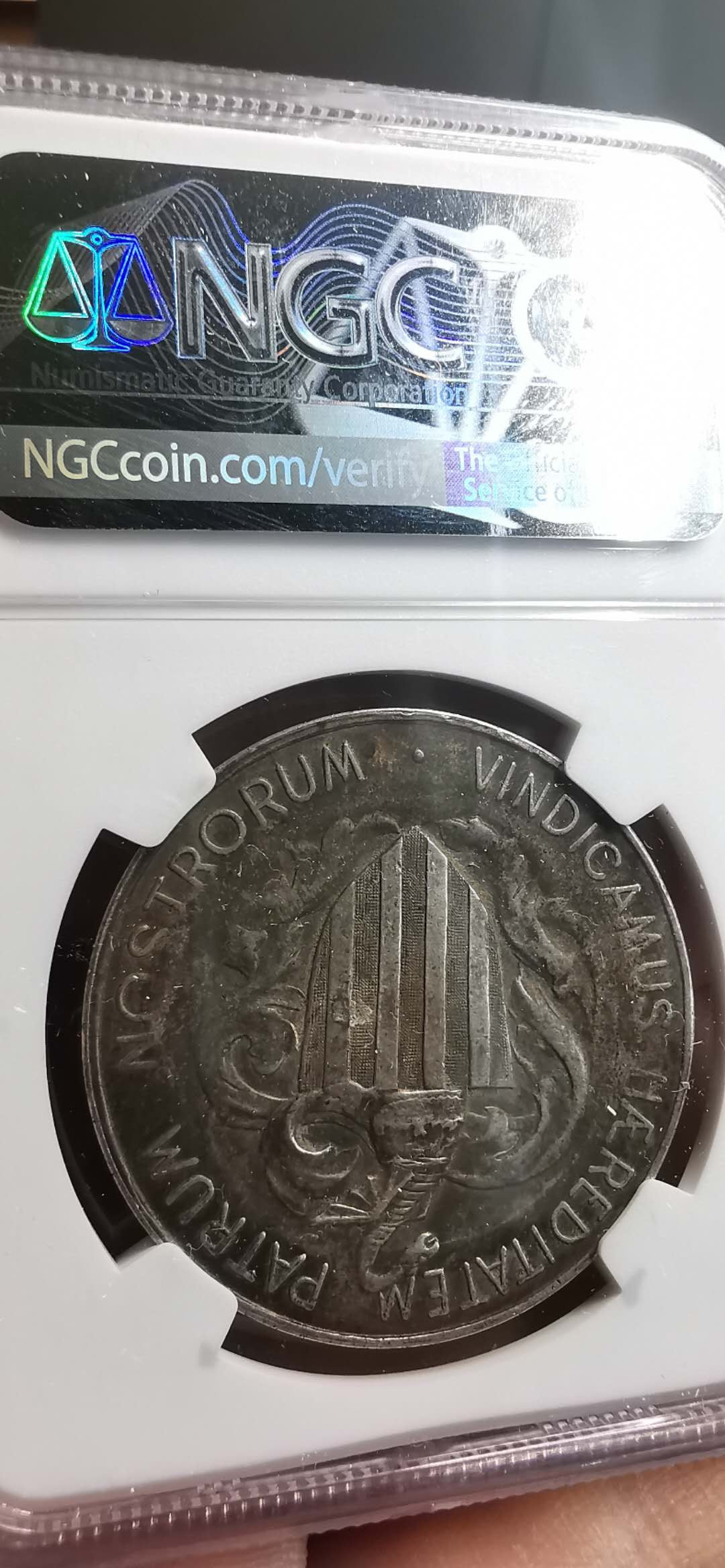 凡希社世界钱币微拍第一百五十六期 荐！1900西班牙加泰罗尼亚联合纪念银章NGC-MS61