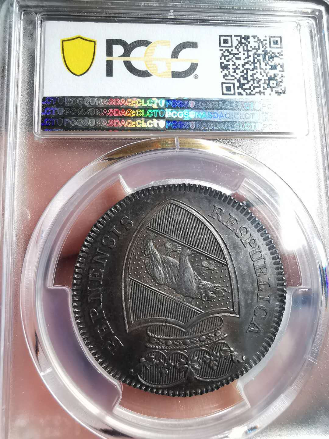 凡希社世界钱币微拍第一百五十六期 稀！1796瑞士伯尔尼1/2泰勒PCGS-MS63传世美包浆！