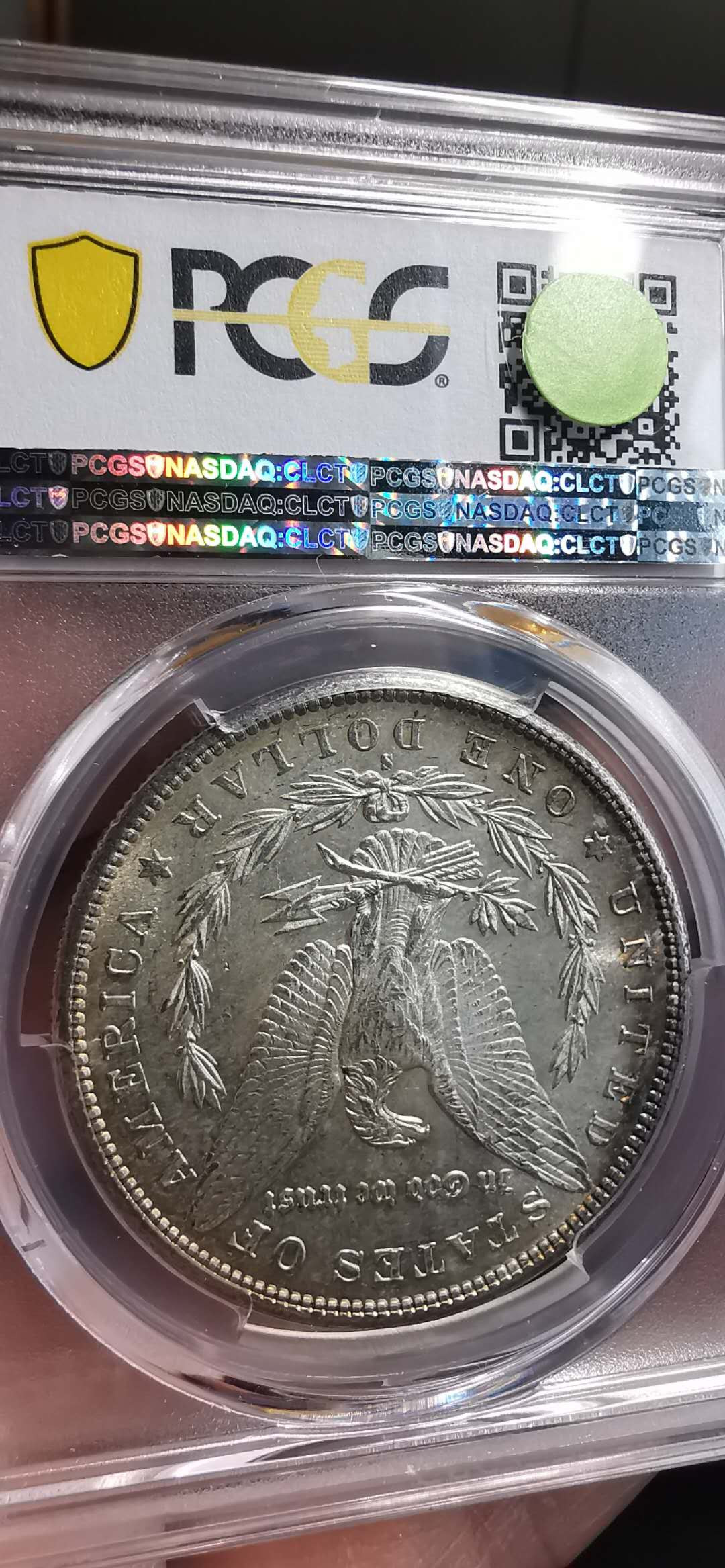 凡希社世界钱币微拍第一百五十六期 1881S摩根壹圆PCGS-MS63五彩！